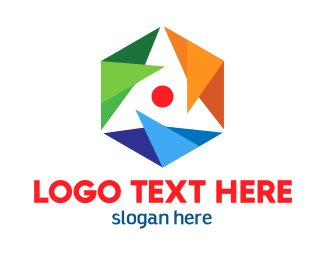 Colorful Hexagon Shape Logo