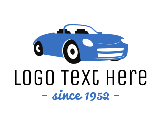 Blue Convertible Car Logo Brandcrowd Logo Maker