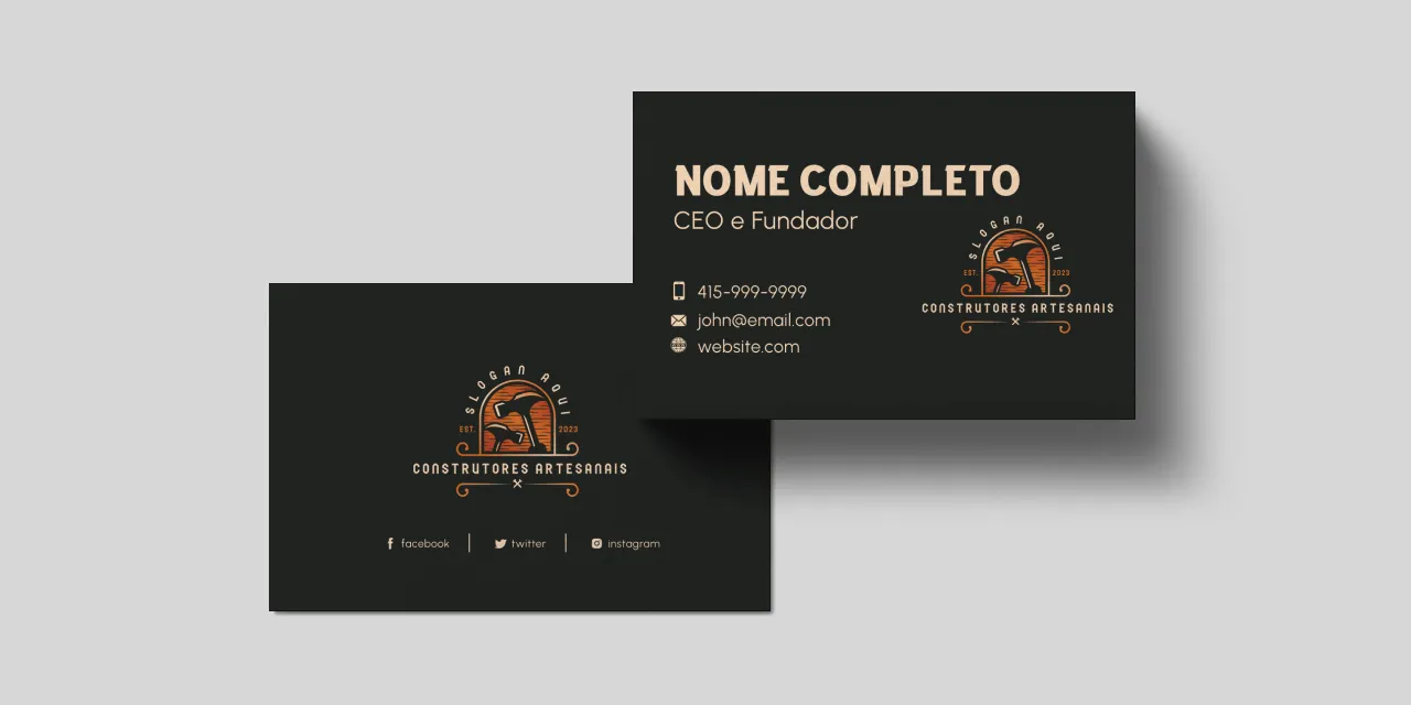 Exemplos de cartões de visita