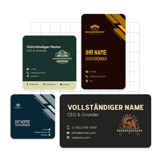 Beispiele für KI-generierte Visitenkarten