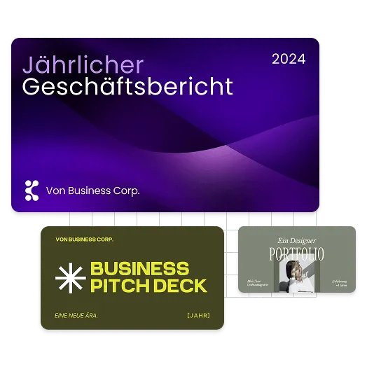 Beispiel-Designs für den KI-Präsentationen-Ersteller