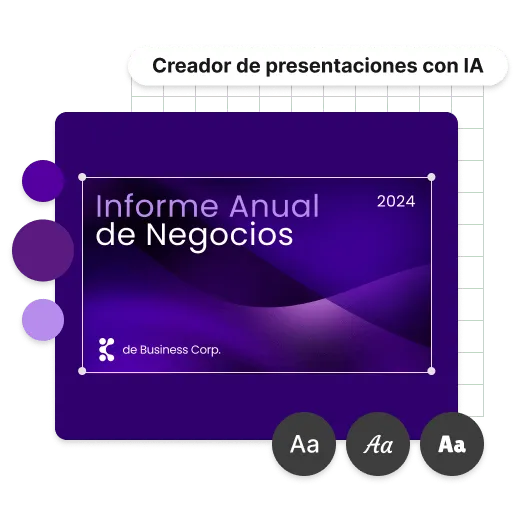 Vista previa de la herramienta de generación de presentaciones basada en IA