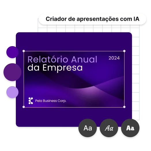Pré-visualização da ferramenta do criador de apresentações com IA