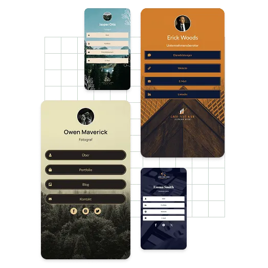 Entdecken Sie Beispiele für ansprechende digitale Visitenkarten