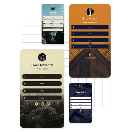 Discover example beautiful digital business cards