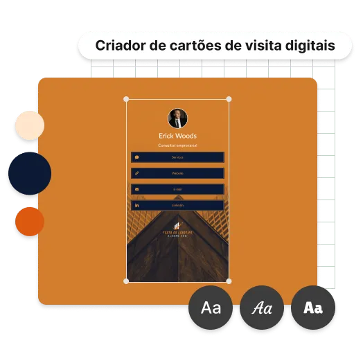Personalize o seu cartão de visita digital