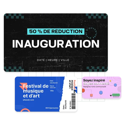 Exemples de couvertures d'événements Facebook