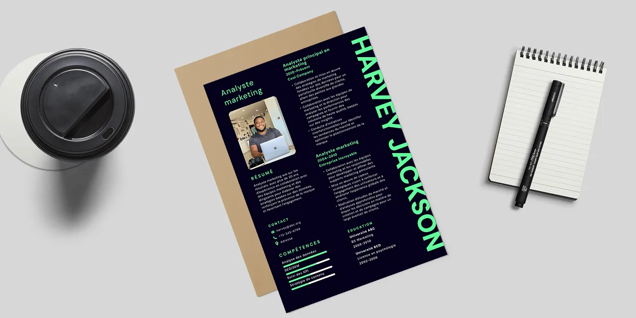 Exemples de designs de CV IA