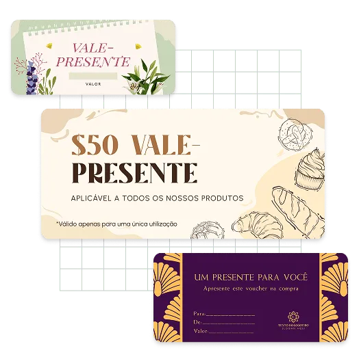 Exemplos de vale-presente