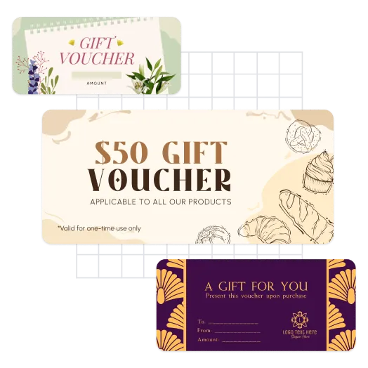 Gift Certificate examples