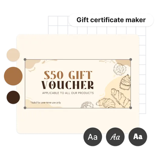 Customize your gift certificate