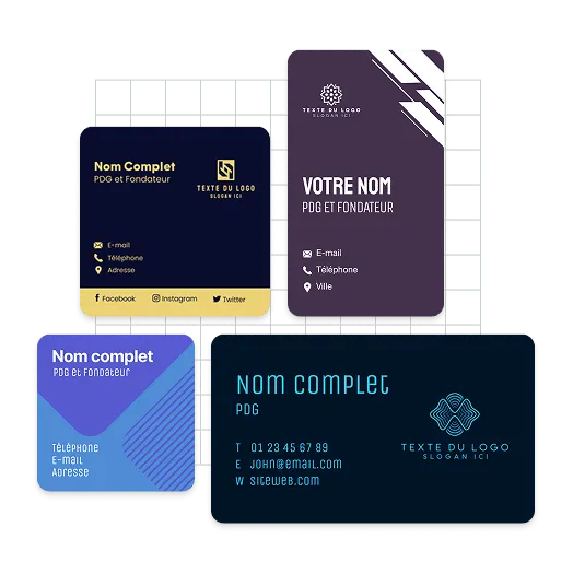 Exemples de cartes de visite