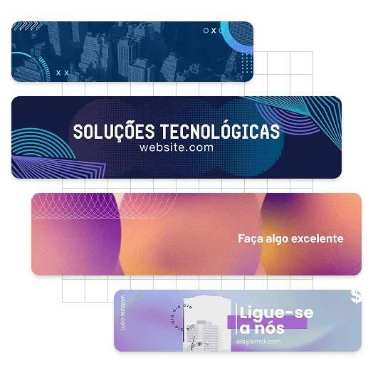 Exemplos de faixas do LinkedIn