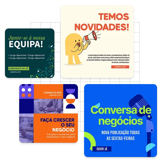 Exemplos de publicações do LinkedIn