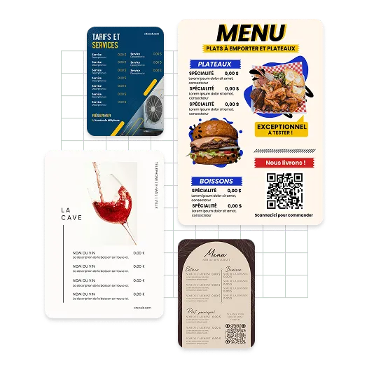 Exemples de menus
