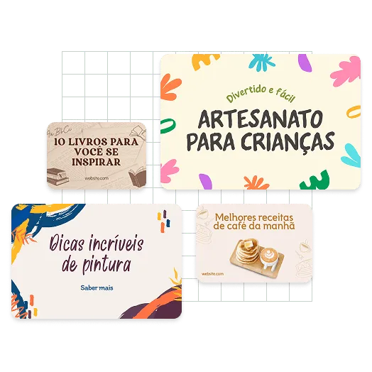 Exemplos de capa de quadro para Pinterest