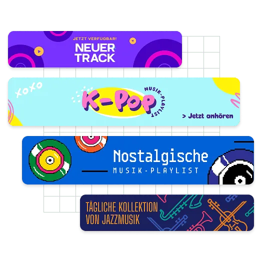 Beispiele für SoundCloud-Banner