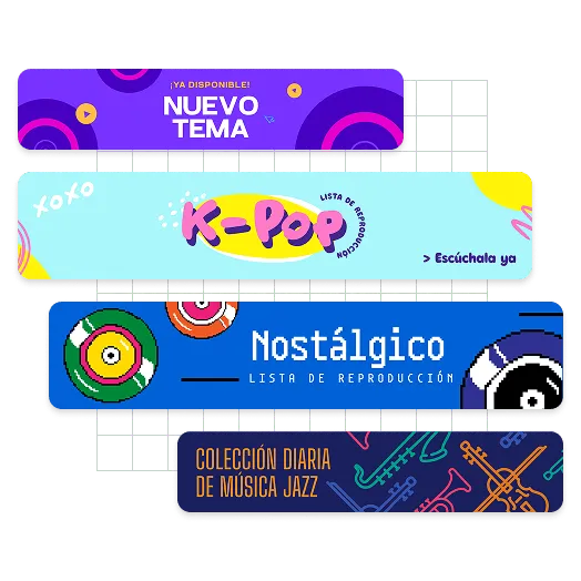 Ejemplos de banners de SoundCloud