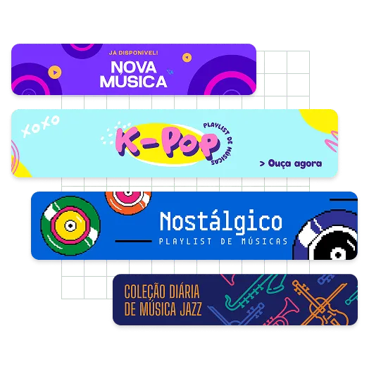 Exemplos de banner para SoundCloud