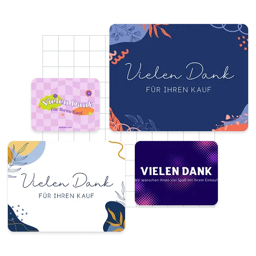 Beispiele für Dankeskarten