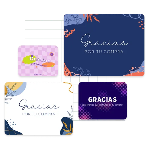 Ejemplos de tarjetas de agradecimiento