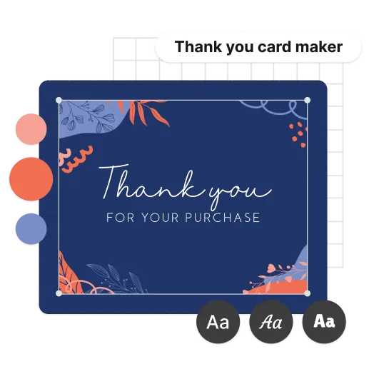 Customize your thank you card