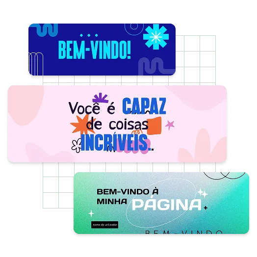 Exemplos de faixas do Tumblr