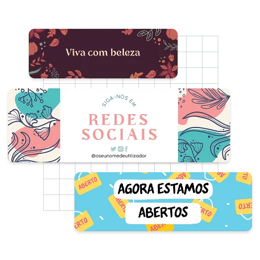 Exemplos de cabeçalhos do Twitter