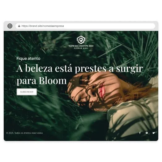 Publique e lance o seu website instantaneamente