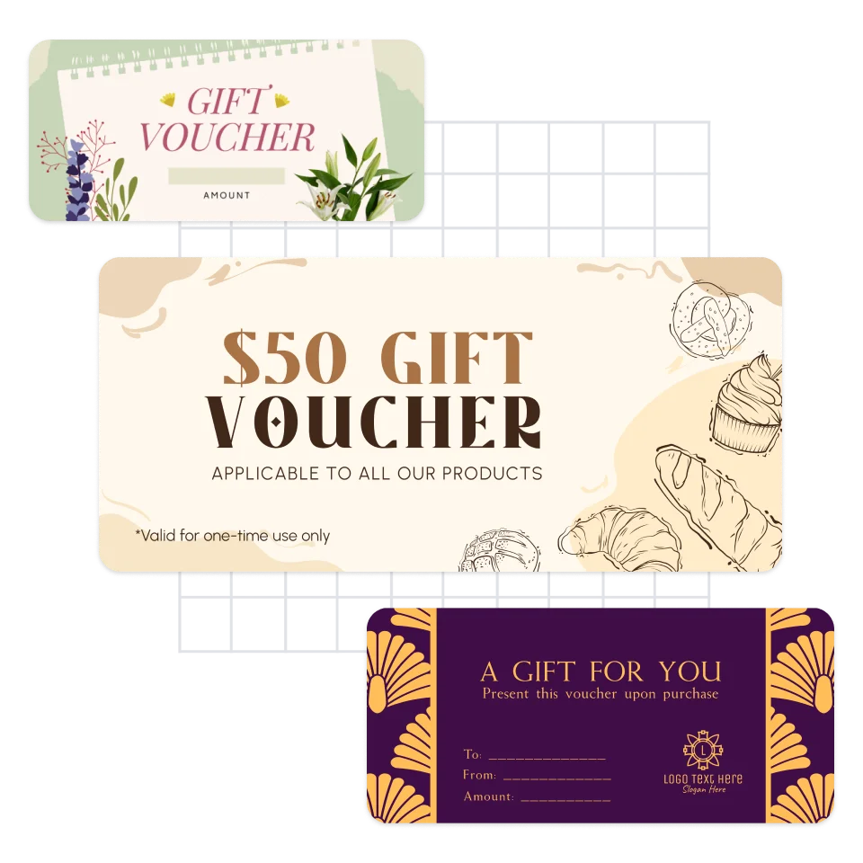 Gift Certificate examples