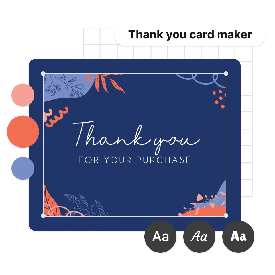 Customize your thank you card