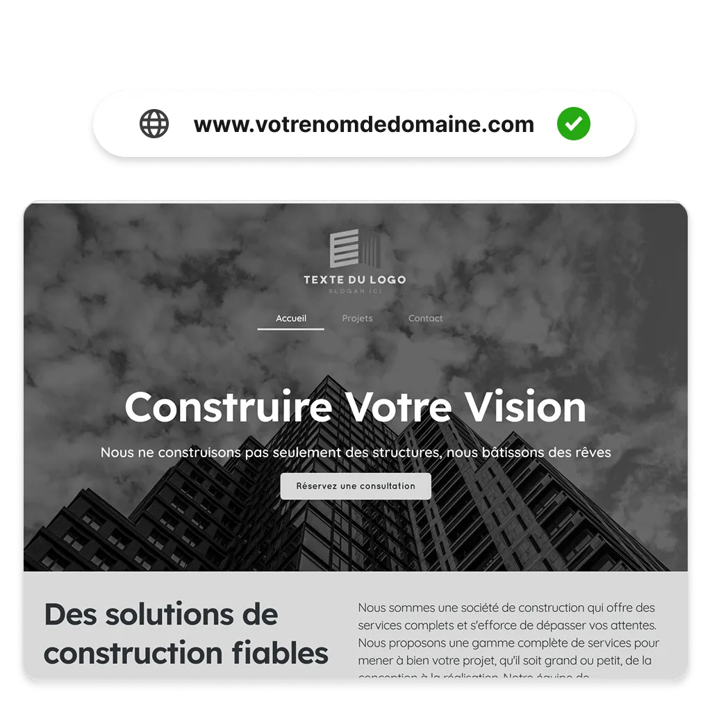 Conception de sites Web avec nom de domaine
