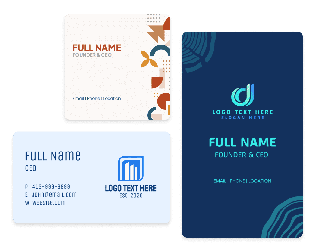 Business Cards - Try our Business Card Maker for FREE. | BrandCrowd, image size:1048x838