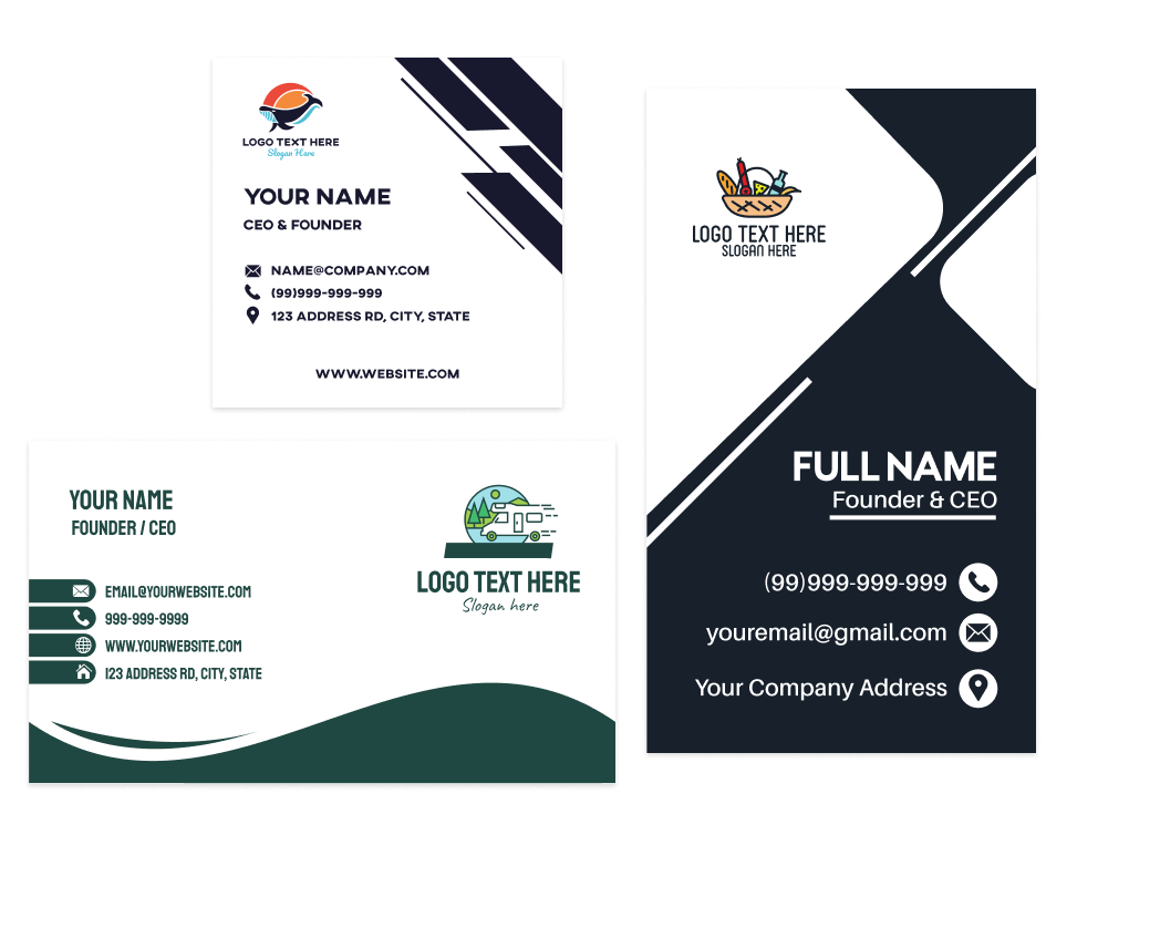 business card template png simple flux design free download