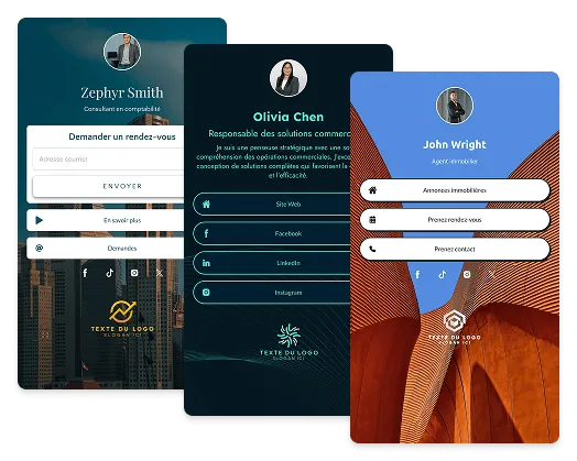 Exemples de cartes de visite numériques