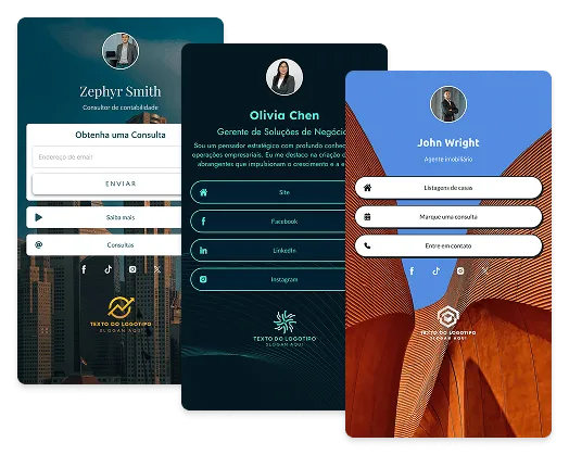 Exemplos de cartão de visita digital
