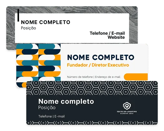 Exemplos de assinatura de e-mail