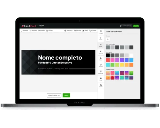 Editor de assinaturas de e-mail