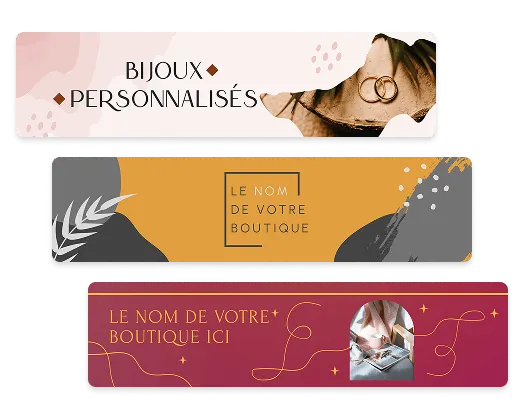 Exemples de bannières Etsy