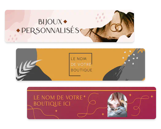 Exemples de bannières Etsy