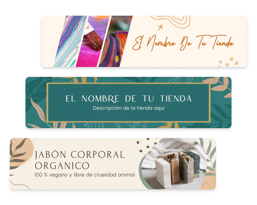 Banners personalizados de Etsy