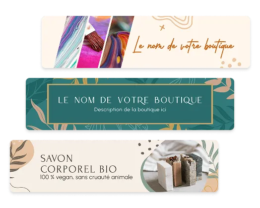 Bannières Etsy personnalisées