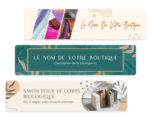 Bannières Etsy personnalisées