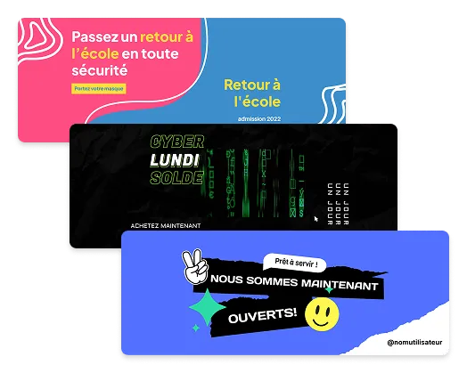 Exemples de couvertures Facebook
