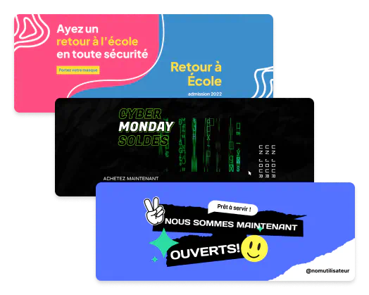 Exemples de couvertures Facebook