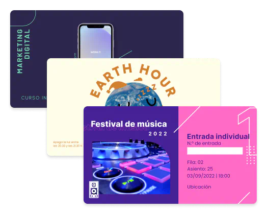 Ejemplos de portadas de eventos de Facebook