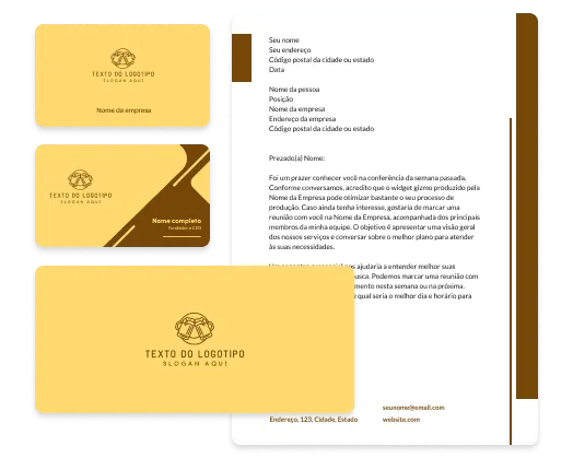 ferramentas de logotipo e cartão de visita