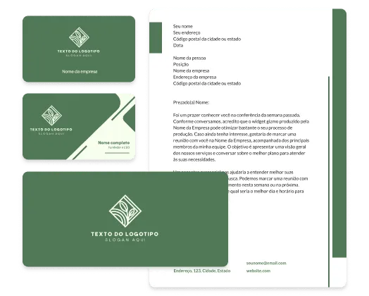 ferramentas de logotipo e cartão de visita