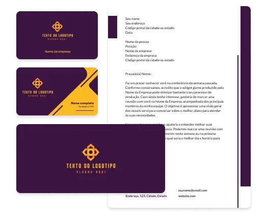 ferramentas de logotipo e cartão de visita