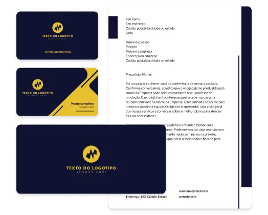 ferramentas de logotipo e cartão de visita